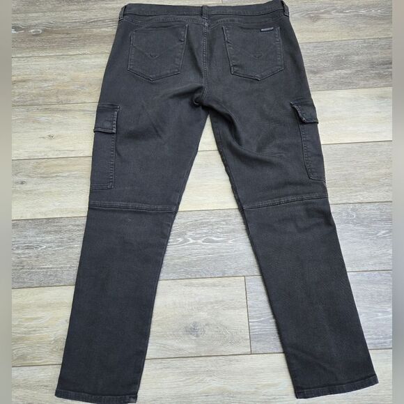 Hudson Colby Ankle Moto Skinny Cargo black stretch size 32 - Picture 3 of 11